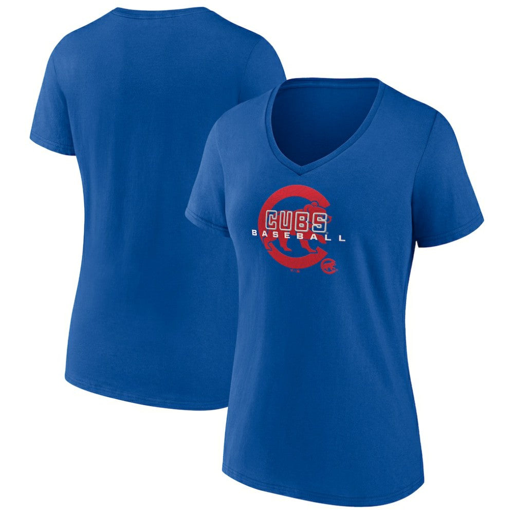 Chicago Cubs Women's Stellar V-Neck T-Shirt Outlet