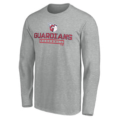 Cleveland Guardians Evanston Stencil Long Sleeve T-Shirt Outlet