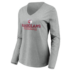 Cleveland Guardians Women's Evanston Stencil Long Sleeve V-Neck T-Shirt Online