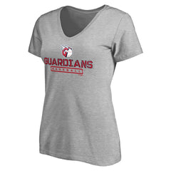 Cleveland Guardians Women's Evanston Stencil V-Neck T-Shirt Outlet