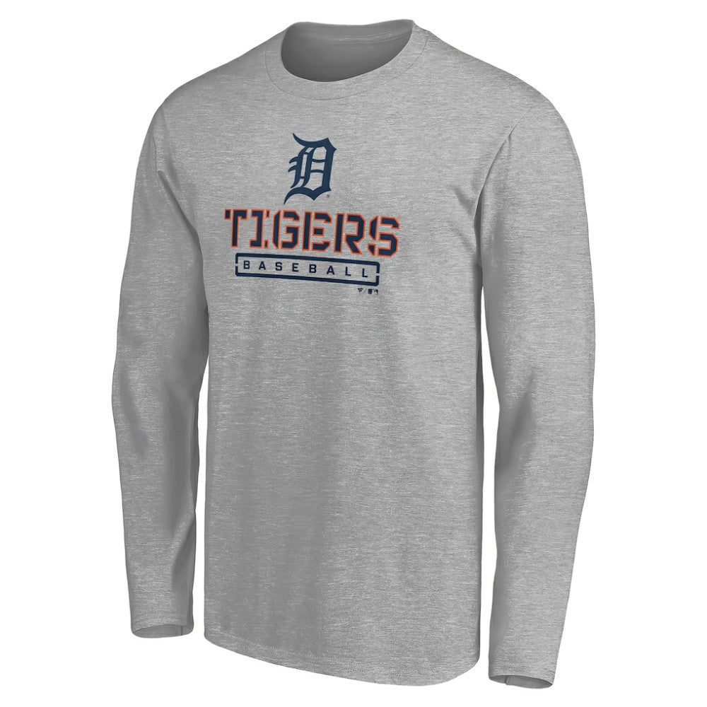 Detroit Tigers Evanston Stencil Long Sleeve T-Shirt Sale