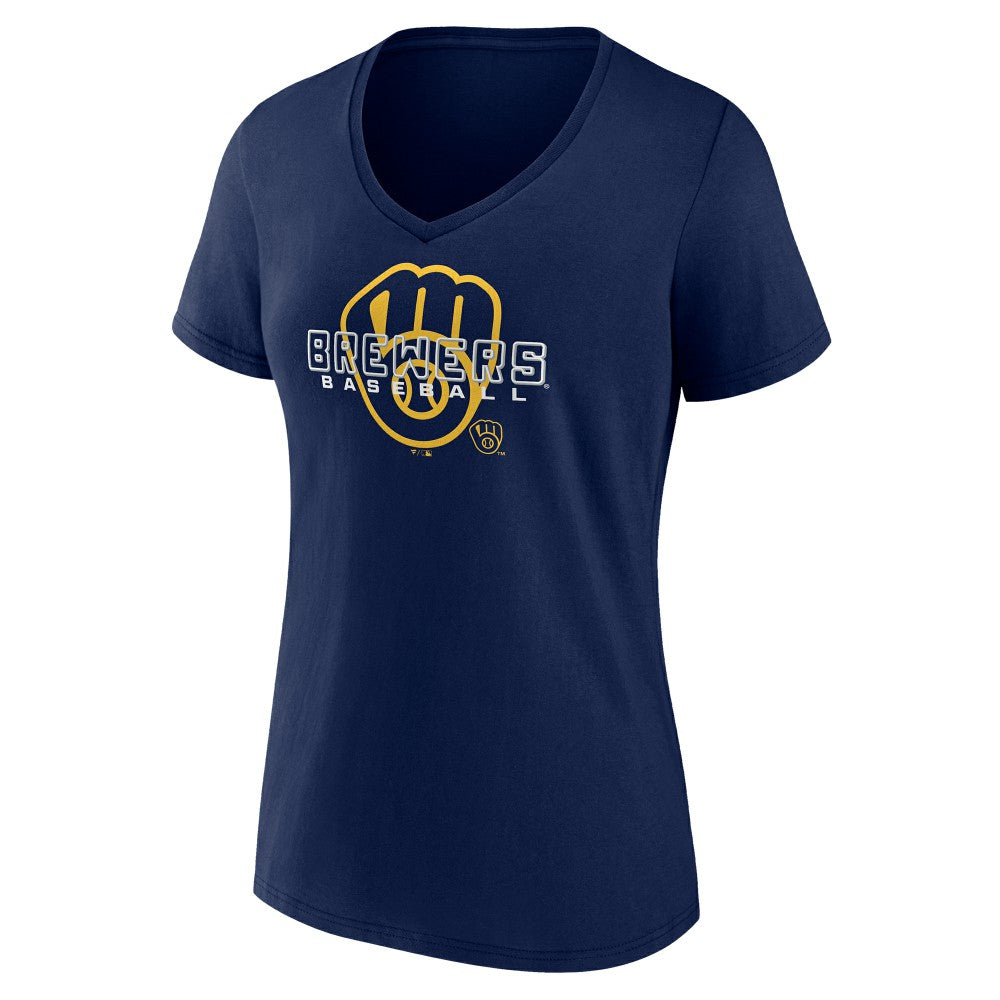 Milwaukee Brewers Women's Stellar V-Neck T-Shirt for sale