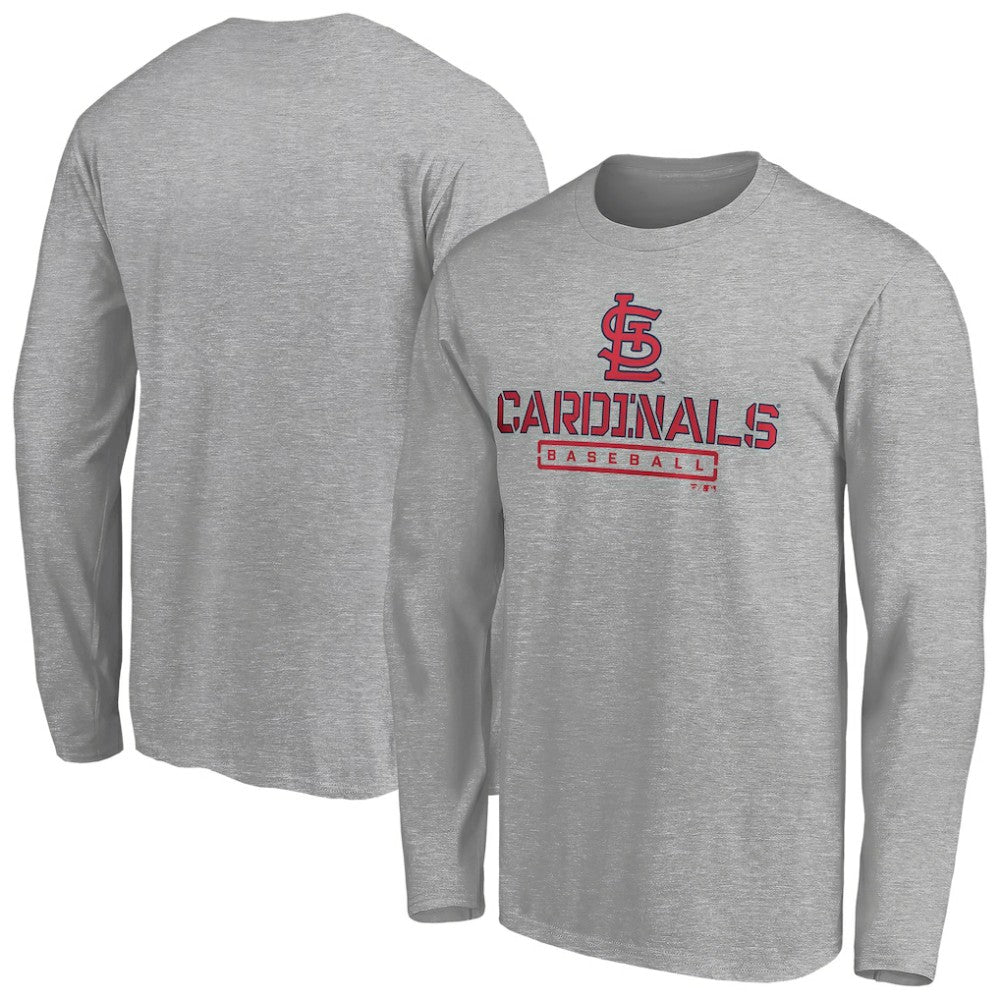 St. Louis Cardinals Evanston Stencil Long Sleeve T-Shirt Near Me