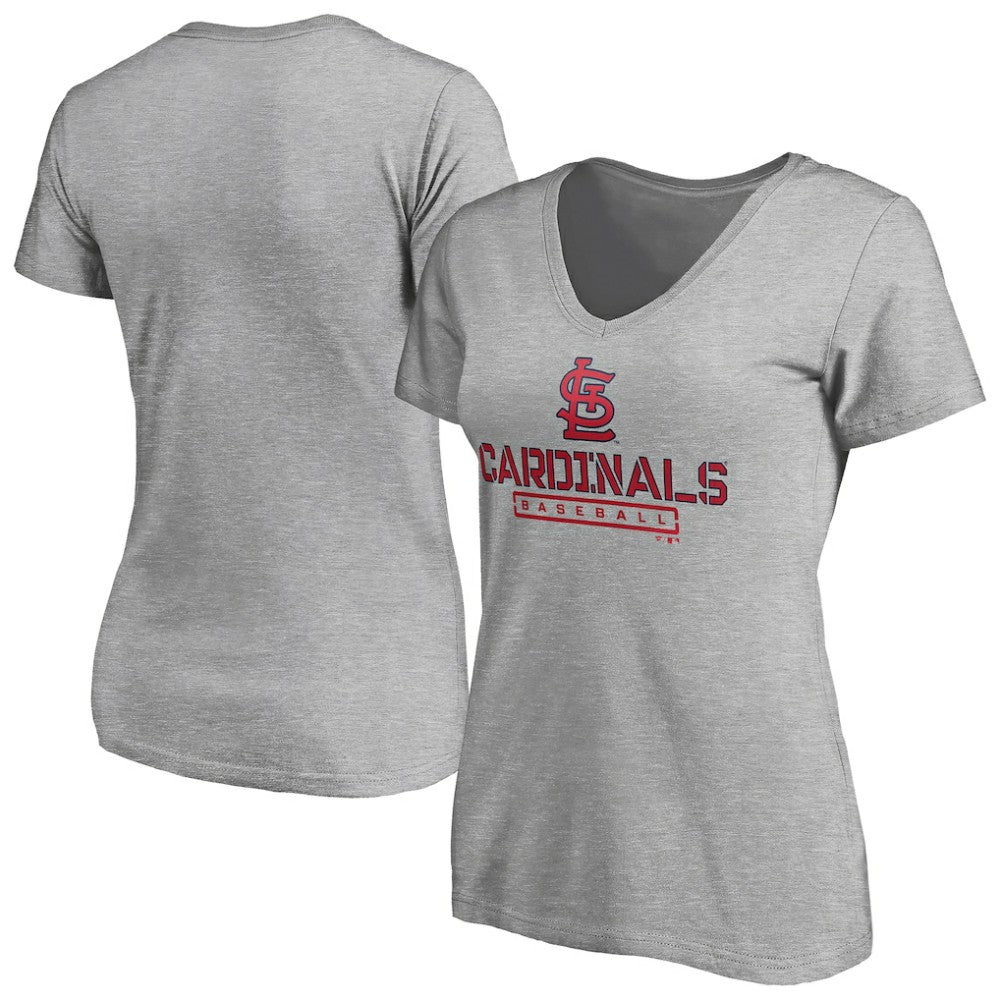 St. Louis Cardinals Women's Evanston Stencil V-Neck T-Shirt Online