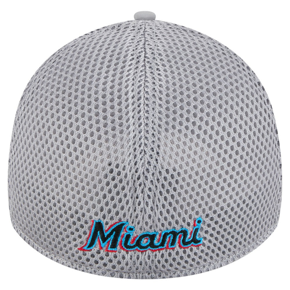 Miami Marlins New Era Linear 39THIRTY Flex Hat Outlet