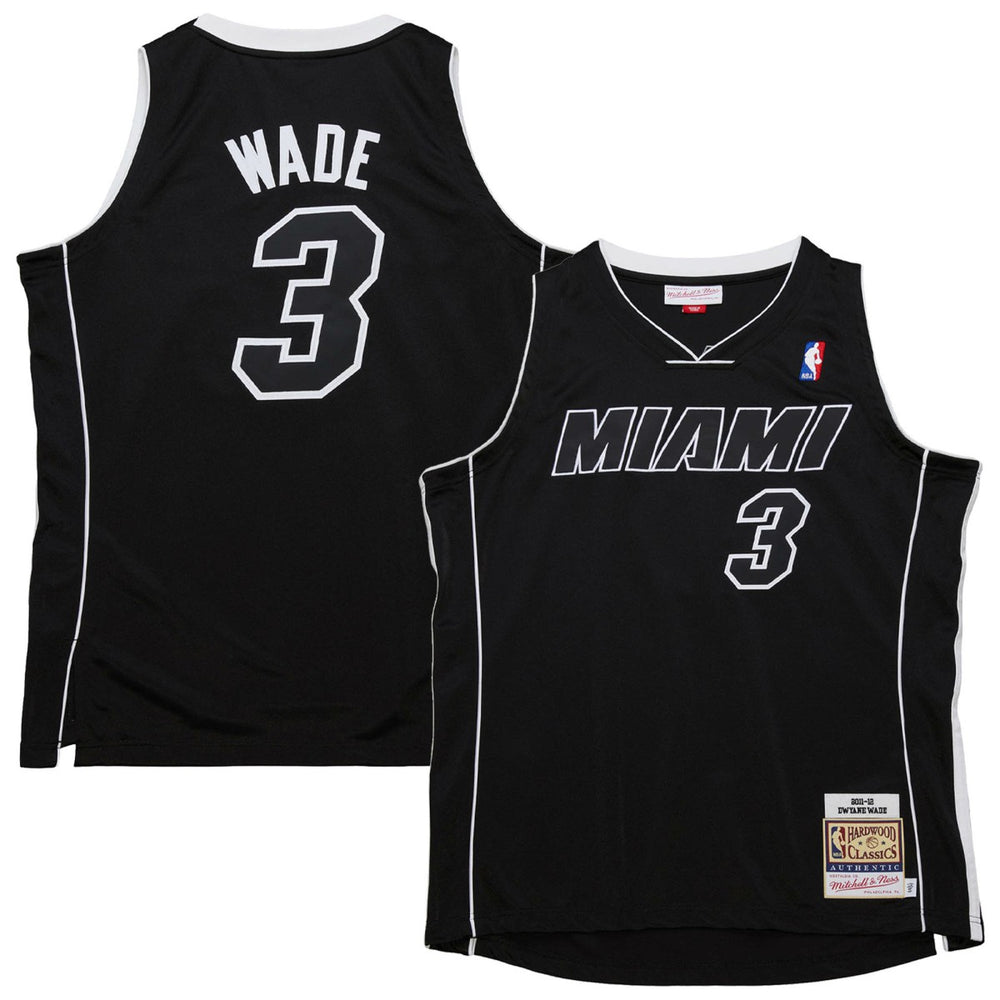 Mitchell & Ness Dwyane Wade Miami Heat 2011/12 Hardwood Classics Authentic Jersey Black