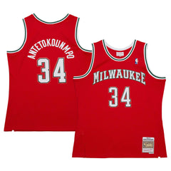Mitchell & Ness Giannis Antetokounmpo Milwaukee Bucks 2014/15 Hardwood Classics Swingman Jersey Red