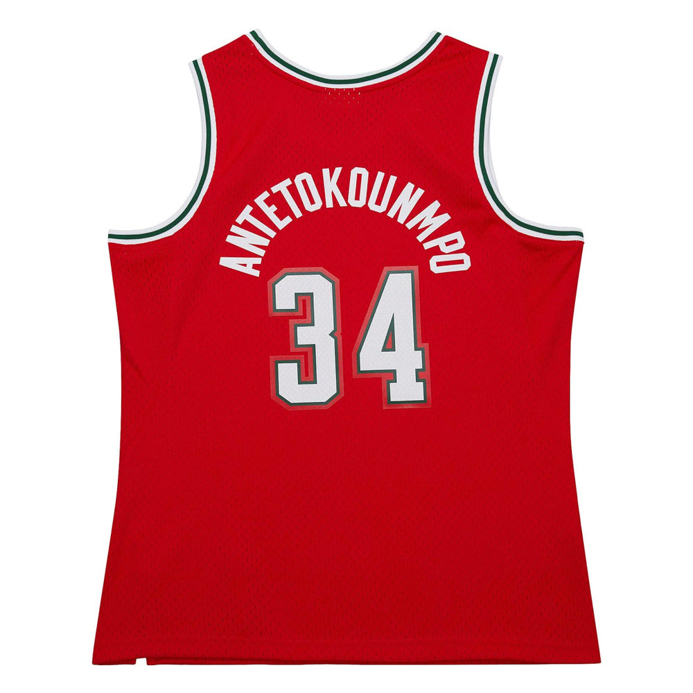 Mitchell & Ness Giannis Antetokounmpo Milwaukee Bucks 2014/15 Hardwood Classics Swingman Jersey Red