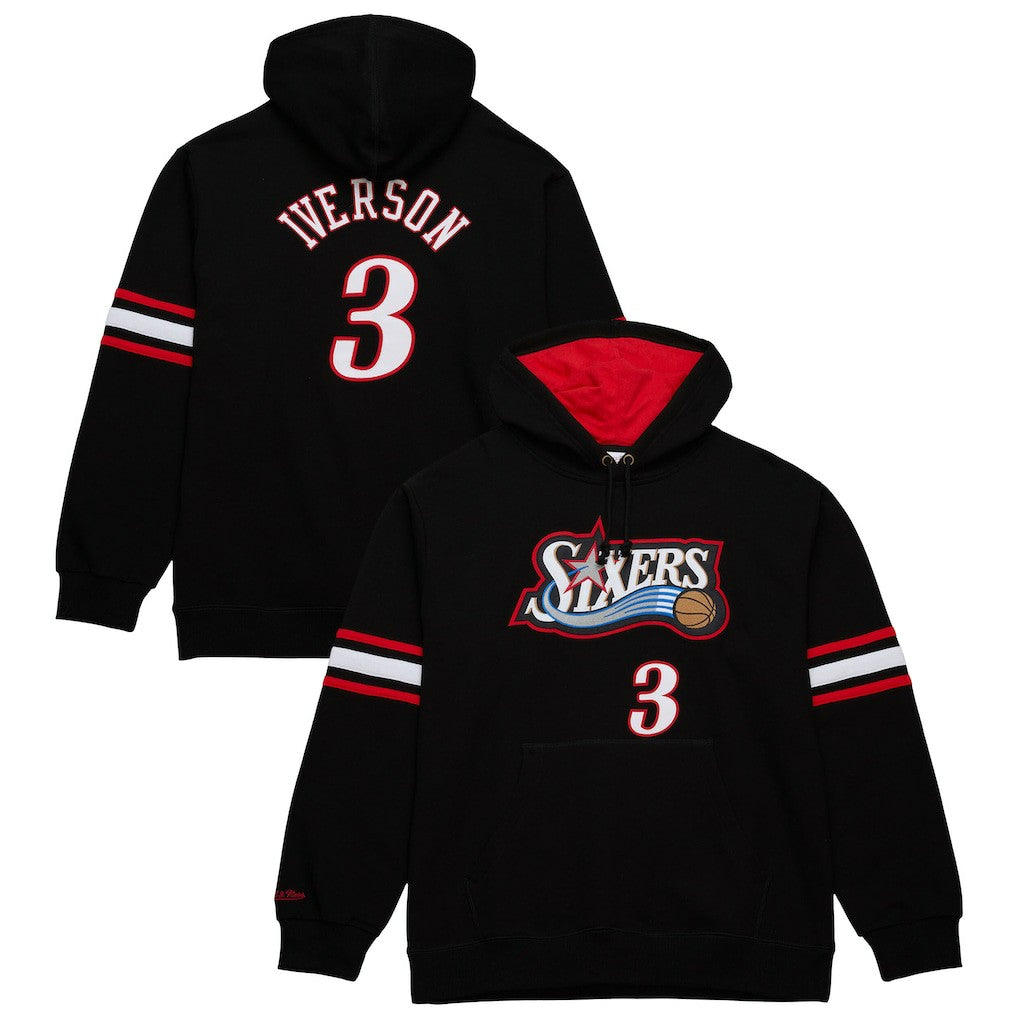 Mitchell & Ness Allen Iverson Philadelphia 76ers Name & Number Pullover Hoodie Black