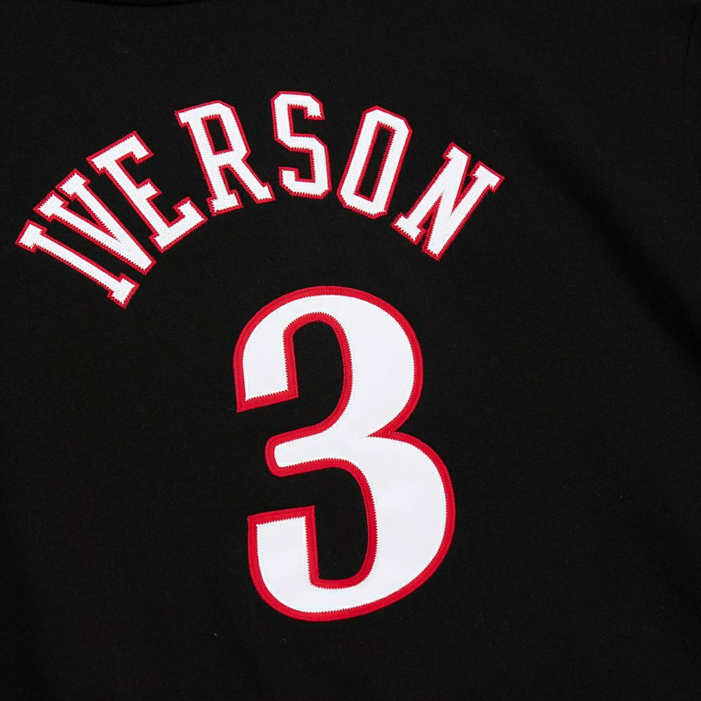 Mitchell & Ness Allen Iverson Philadelphia 76ers Name & Number Pullover Hoodie Black