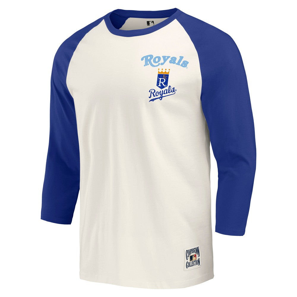 Kansas City Royals Darius Rucker Collection by Fanatics Cooperstown Collection Raglan 3/4-Sleeve T-Shirt Outlet