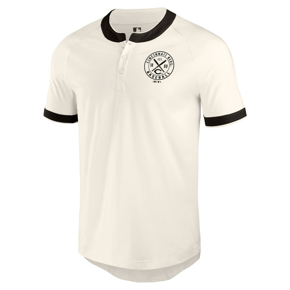 Cincinnati Reds Darius Rucker Collection by Fanatics Henley Raglan T-Shirt Sale