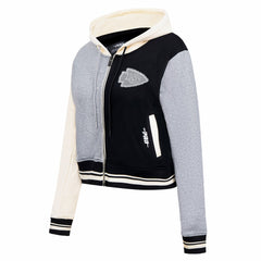 Kansas City Chiefs Pro Standard Women's Reverse French Terry Colorblock Full-Zip Hoodie - Gray - NFL