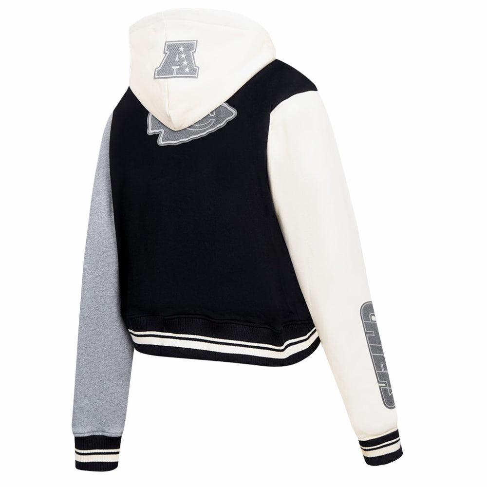 Kansas City Chiefs Pro Standard Women's Reverse French Terry Colorblock Full-Zip Hoodie - Gray - NFL