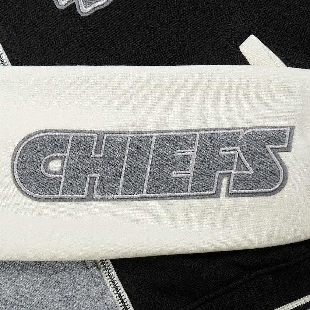 Kansas City Chiefs Pro Standard Women's Reverse French Terry Colorblock Full-Zip Hoodie - Gray - NFL