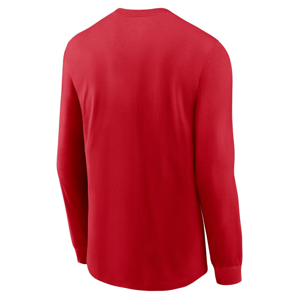 Cincinnati Reds Nike Local Logo Swoosh Lockup Long Sleeve T-Shirt Near Me