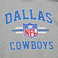 Dallas Cowboys Vintage Logo Pullover Sweatshirt - Heather Gray - Mitchell & Ness