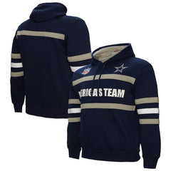 Dallas Cowboys America's Team Head Coach Pullover Hoodie - Navy - Mitchell & Ness