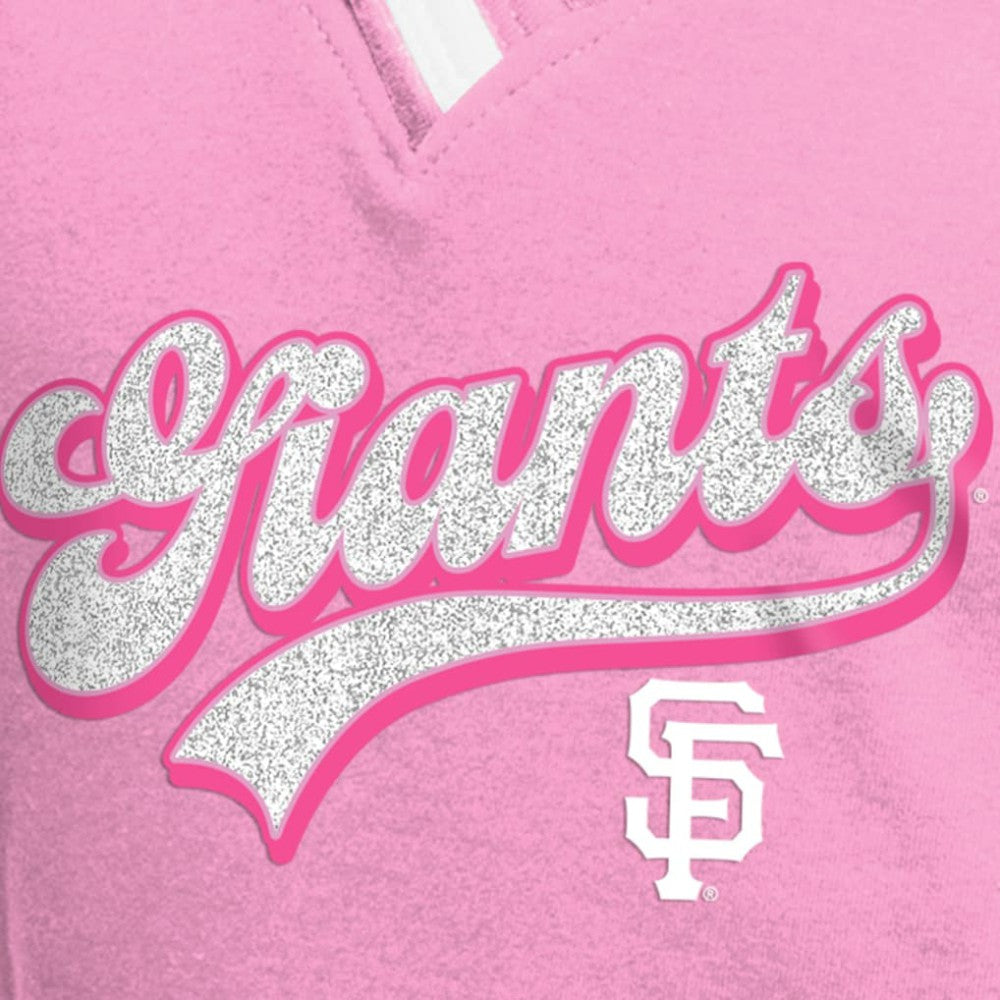 San Francisco Giants New Era Girls Youth Mommy & Me Raglan V-Neck T-Shirt Discount