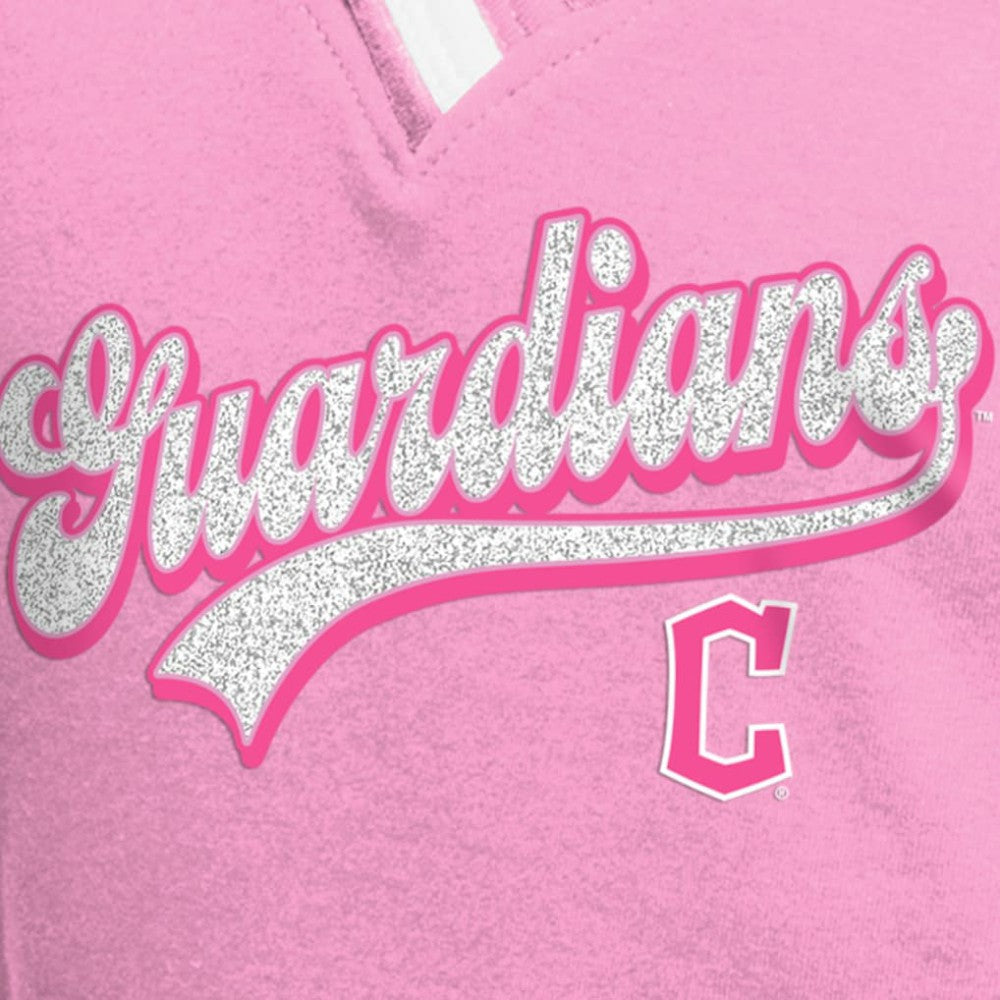 Cleveland Guardians New Era Girls Youth Mommy & Me Raglan V-Neck T-Shirt for sale