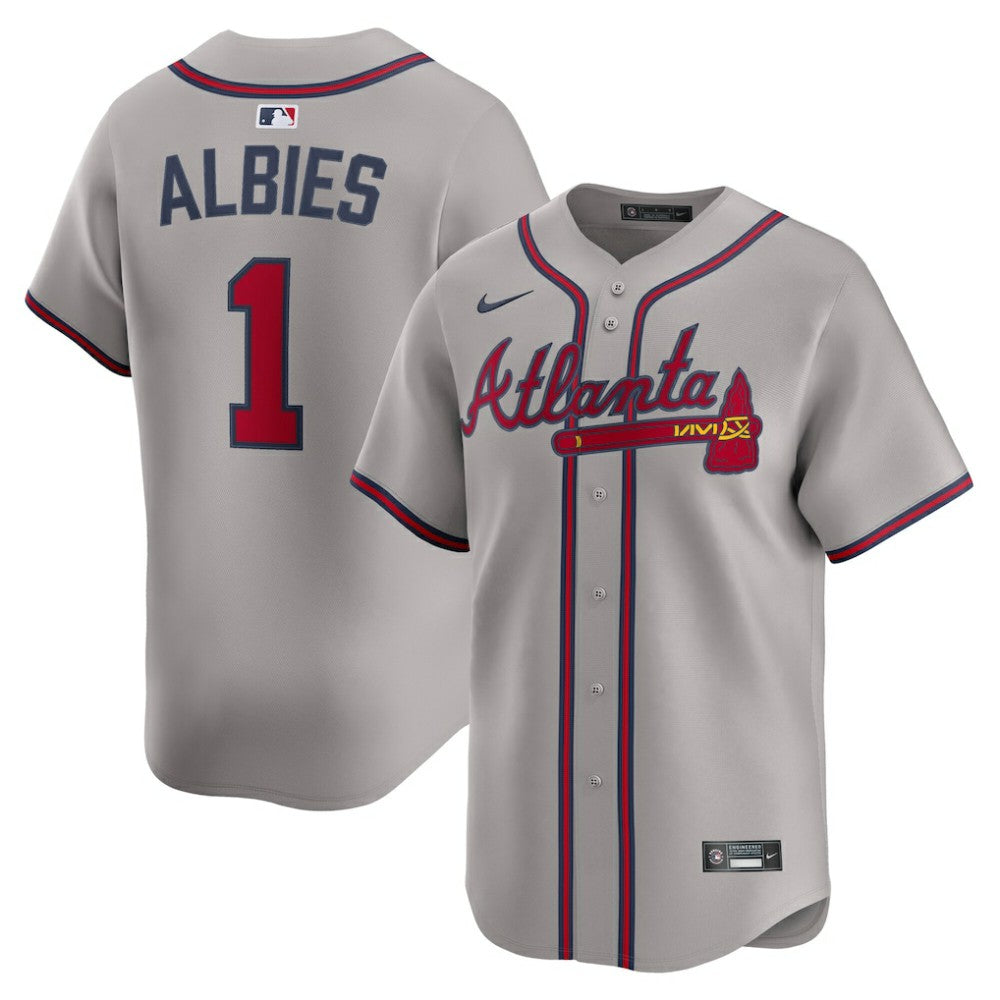 Ozzie Albies Atlanta Braves Nike Road Limited Player Jersey Near Me