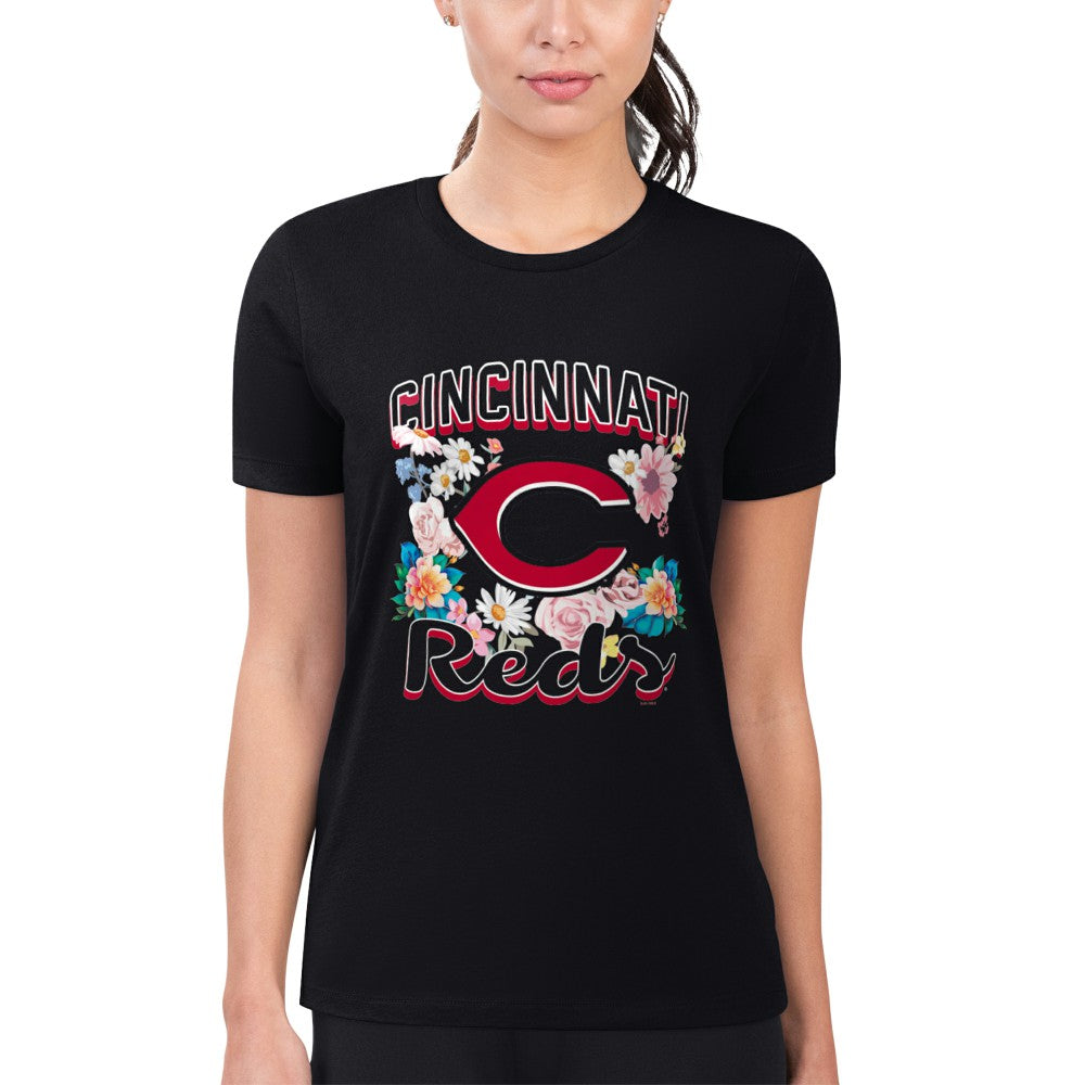 Cincinnati Reds G-III 4Her by Carl Banks Women's Super-Slim Fit Lightweight Flowers Graphic T-Shirt Online