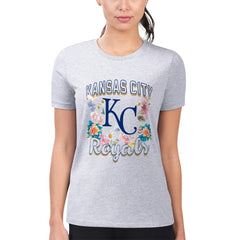 Kansas City Royals G-III 4Her by Carl Banks Women's Super-Slim Fit Lightweight Flowers Graphic T-Shirt Outlet