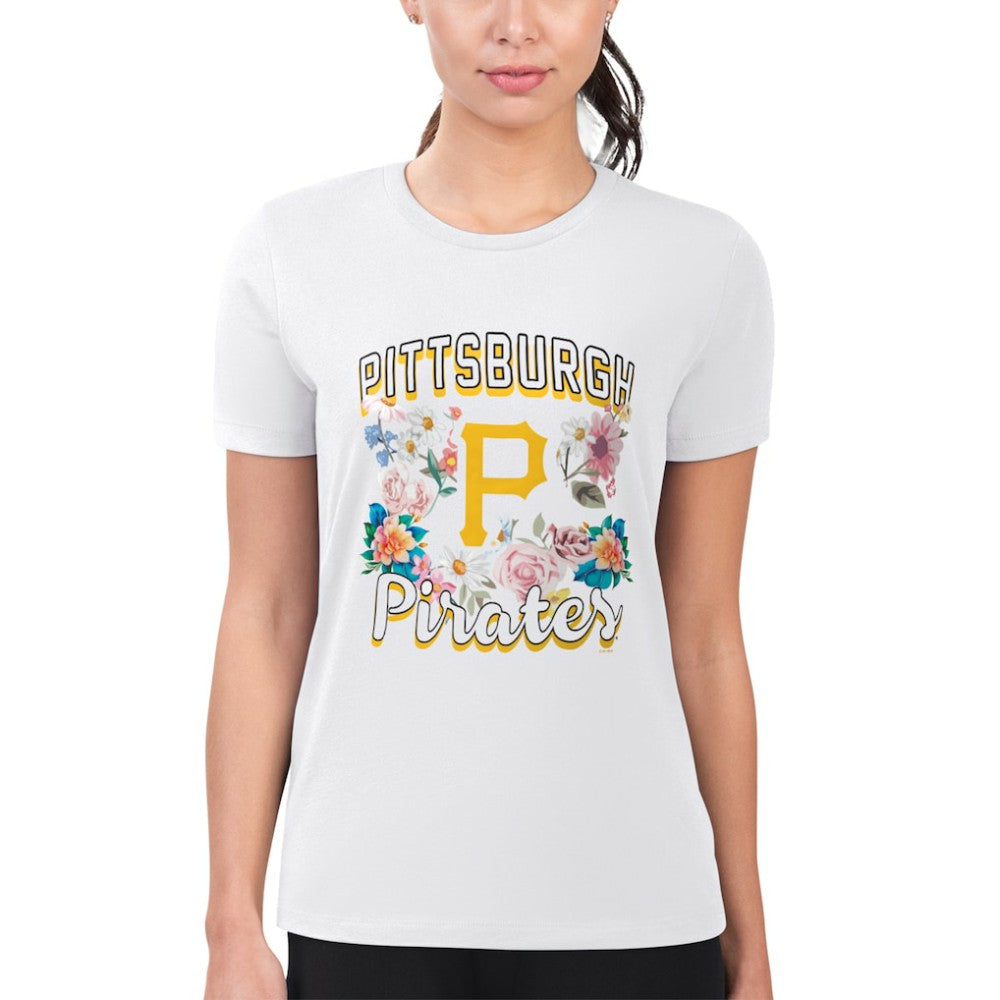 Pittsburgh Pirates G-III 4Her by Carl Banks Women's Super-Slim Fit Lightweight Flowers Graphic T-Shirt Online