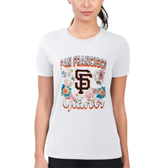 San Francisco Giants G-III 4Her by Carl Banks Women's Super-Slim Fit Lightweight Flowers Graphic T-Shirt Sale