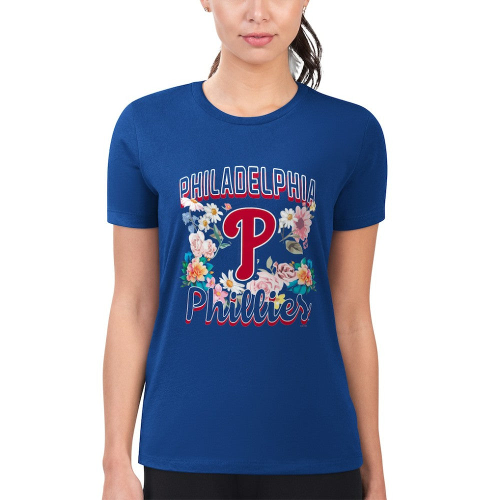 Philadelphia Phillies G-III 4Her by Carl Banks Women's Super-Slim Fit Lightweight Flowers Graphic T-Shirt Discount