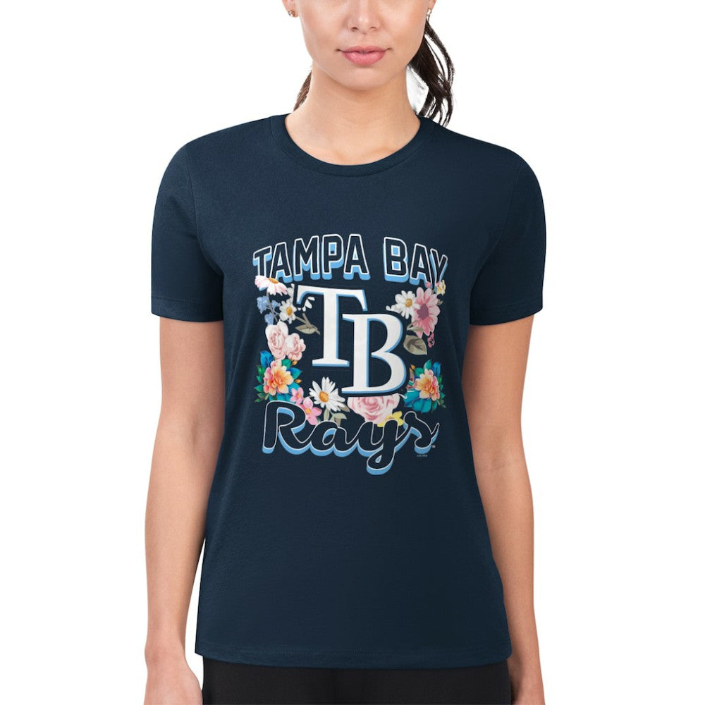 Tampa Bay Rays G-III 4Her by Carl Banks Women's Super-Slim Fit Lightweight Flowers Graphic T-Shirt Online