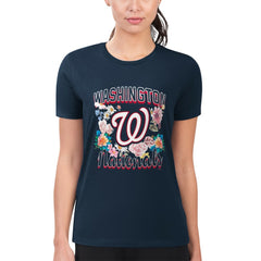Washington Nationals G-III 4Her by Carl Banks Women's Super-Slim Fit Lightweight Flowers Graphic T-Shirt for sale