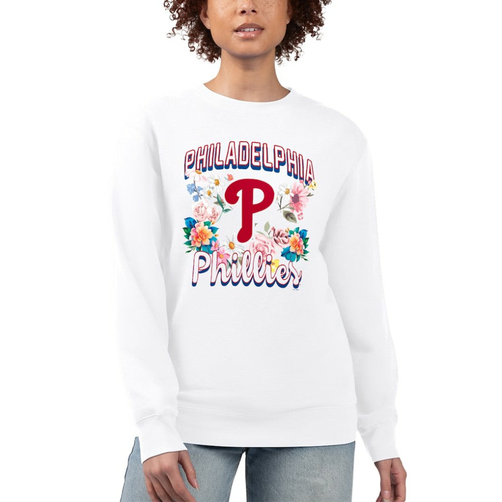 Philadelphia Phillies G-III 4Her by Carl Banks Women's Flowers Graphic Pullover Sweatshirt for sale