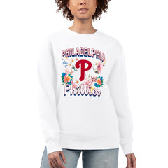 Philadelphia Phillies G-III 4Her by Carl Banks Women's Flowers Graphic Pullover Sweatshirt for sale