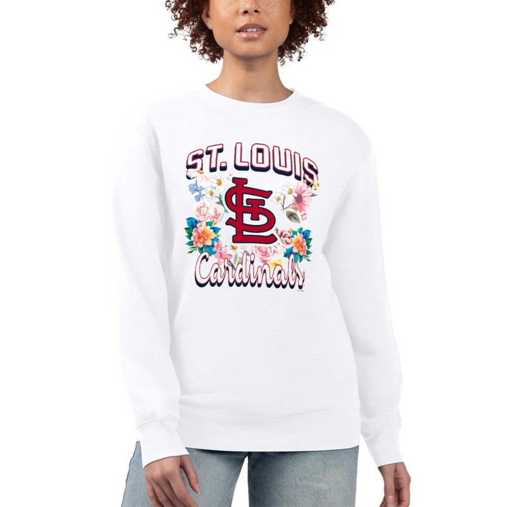 St. Louis Cardinals G-III 4Her by Carl Banks Women's Flowers Graphic Pullover Sweatshirt for sale