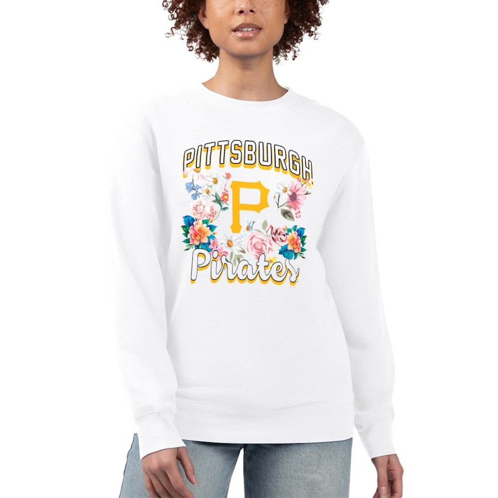 Pittsburgh Pirates G-III 4Her by Carl Banks Women's Flowers Graphic Pullover Sweatshirt Discount
