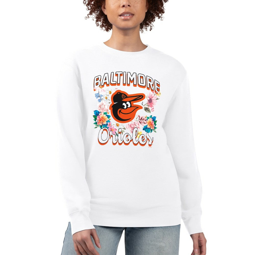 Baltimore Orioles G-III 4Her by Carl Banks Women's Flowers Graphic Pullover Sweatshirt Online