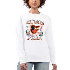 Baltimore Orioles G-III 4Her by Carl Banks Women's Flowers Graphic Pullover Sweatshirt Online