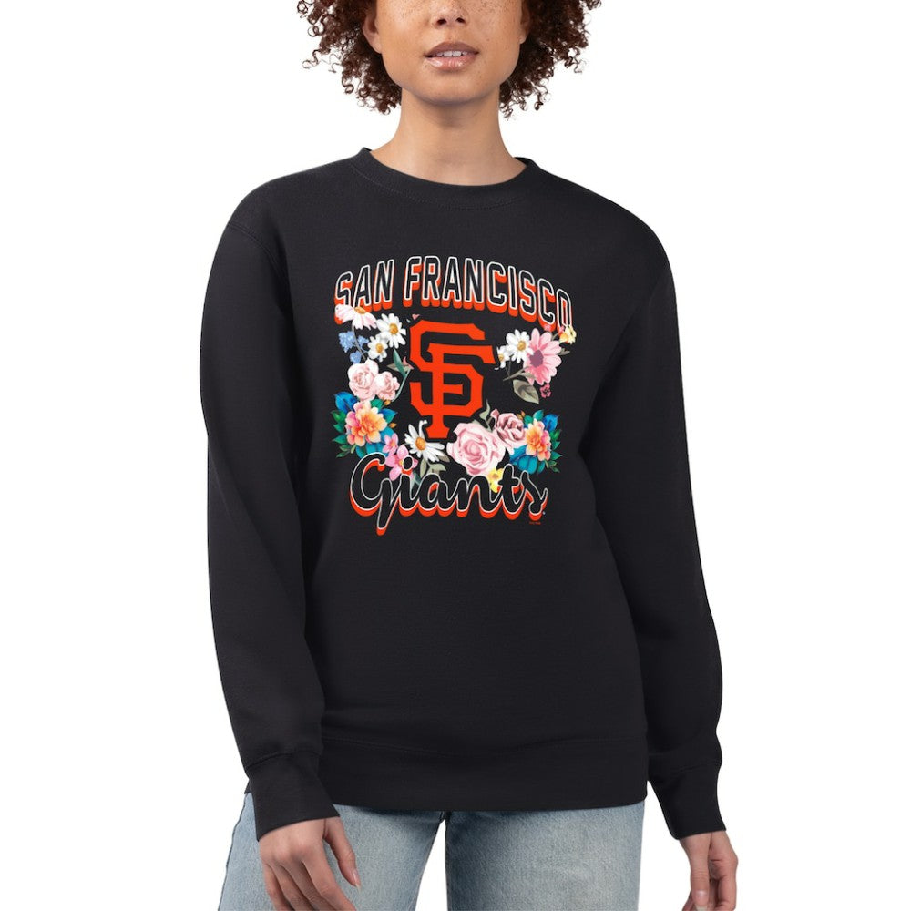 San Francisco Giants G-III 4Her by Carl Banks Women's Flowers Graphic Pullover Sweatshirt Outlet