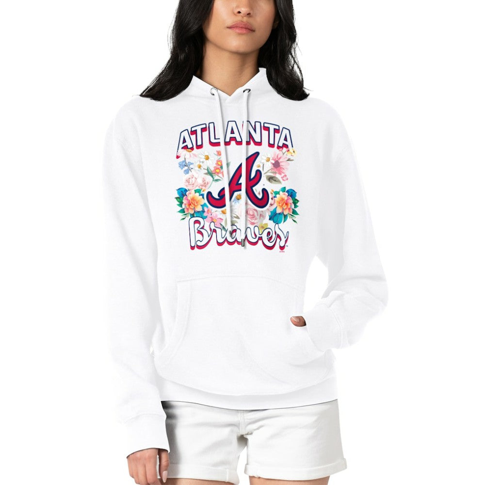 Atlanta Braves G-III 4Her by Carl Banks Women's Flowers Graphic Pullover Hoodie Online