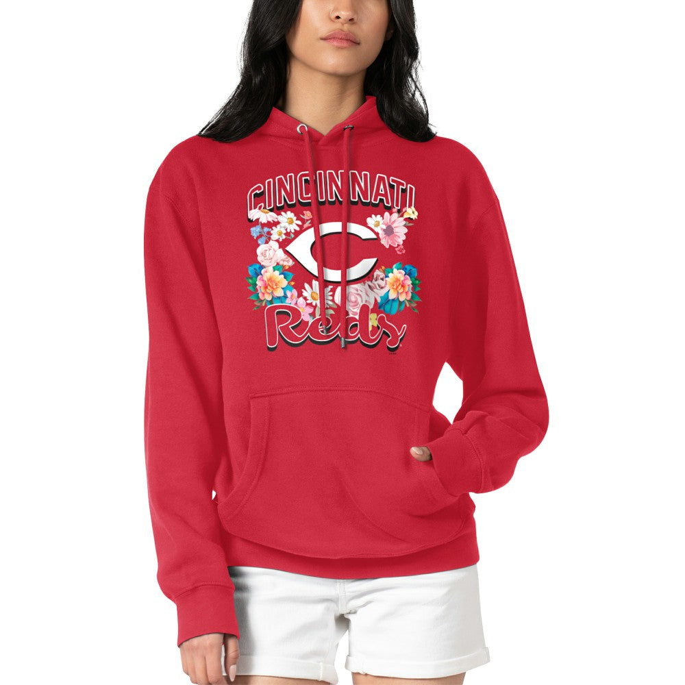 Cincinnati Reds G-III 4Her by Carl Banks Women's Flowers Graphic Pullover Hoodie Sale