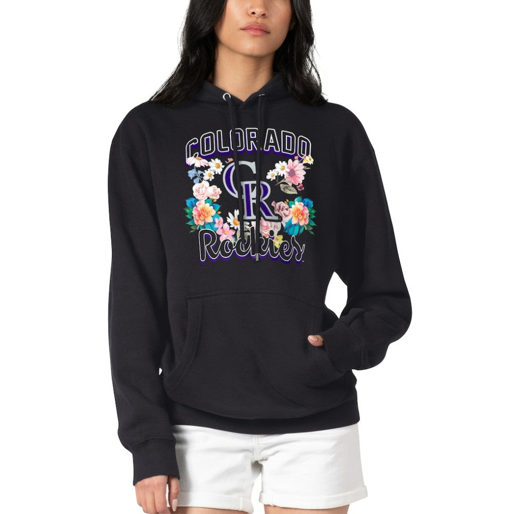 Colorado Rockies G-III 4Her by Carl Banks Women's Flowers Graphic Pullover Hoodie Outlet