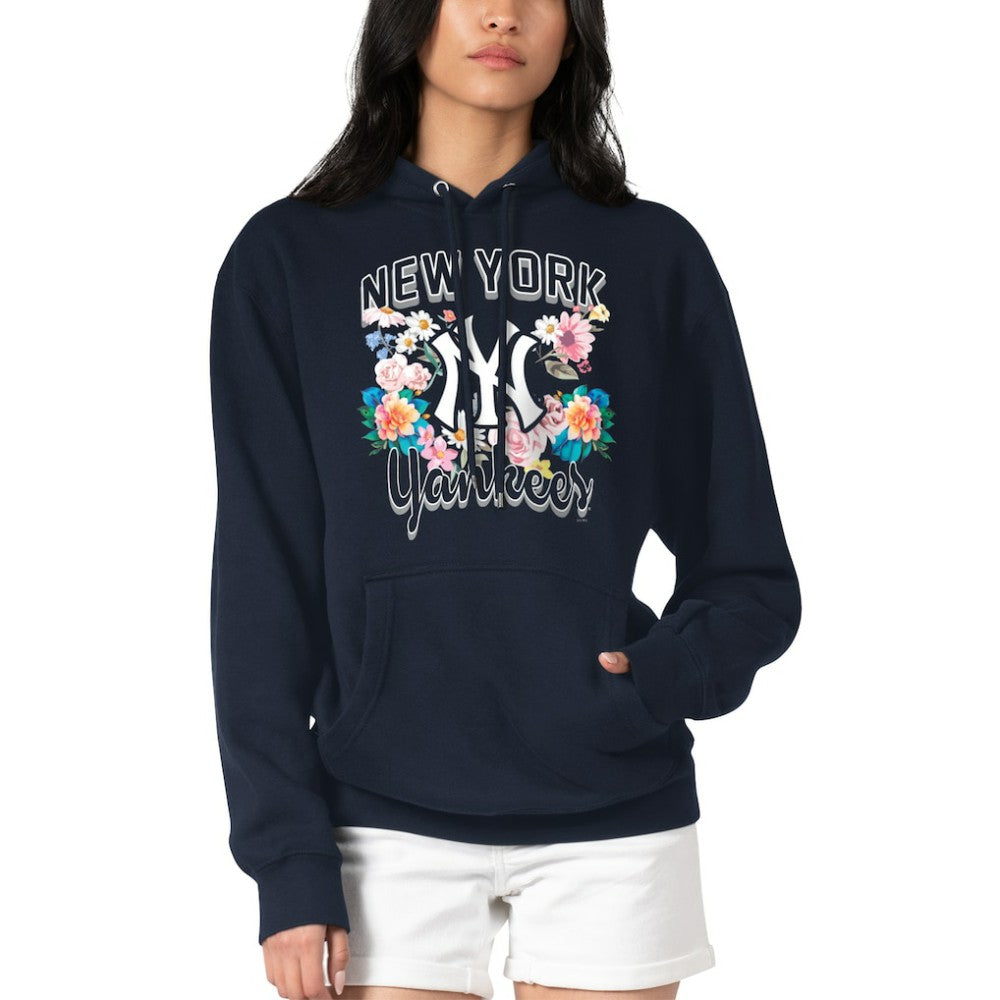 New York Yankees G-III 4Her by Carl Banks Women's Flowers Graphic Pullover Hoodie Online