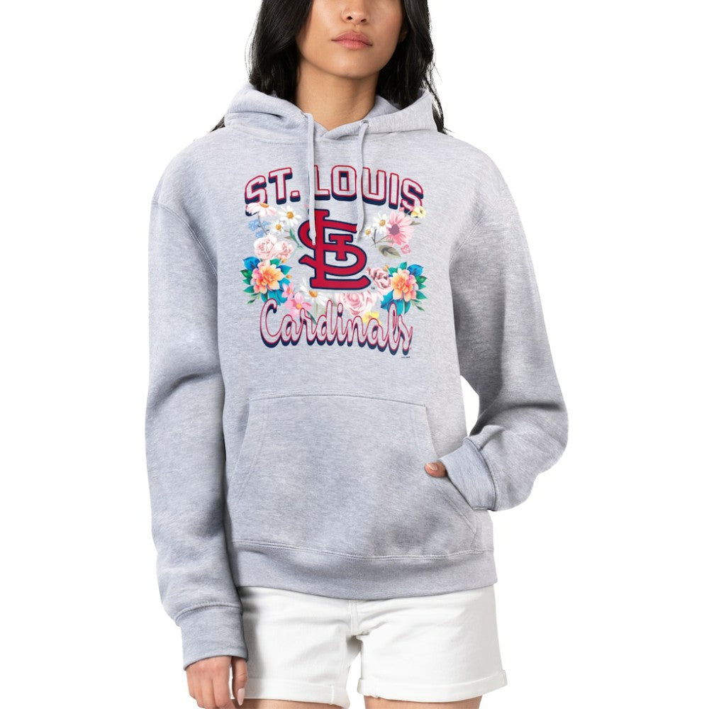 St. Louis Cardinals G-III 4Her by Carl Banks Women's Flowers Graphic Pullover Hoodie Outlet