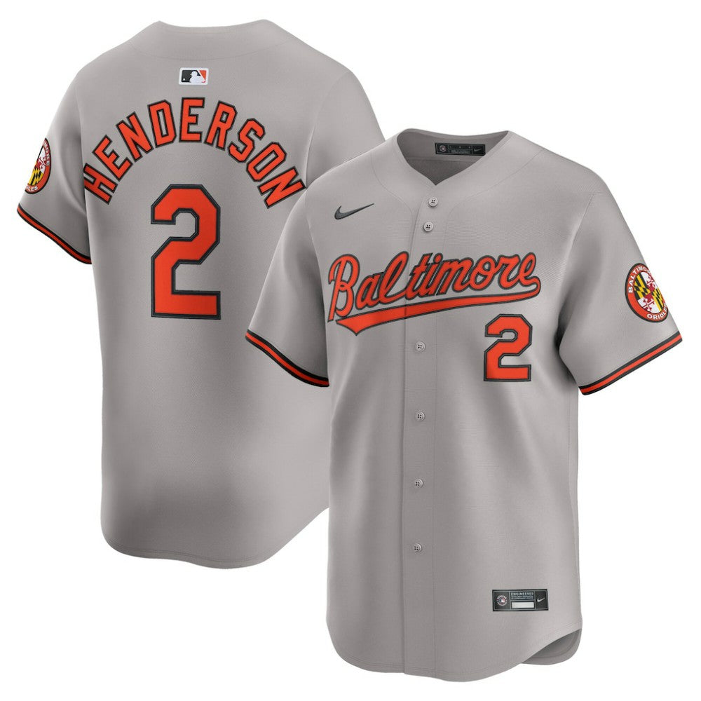 Gunnar Henderson Baltimore Orioles Nike Road Limited Player Jersey Near Me