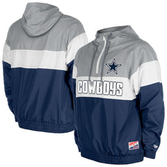 Dallas Cowboys New Era Pullover Quarter-Zip Hoodie Jacket - Navy - NFL