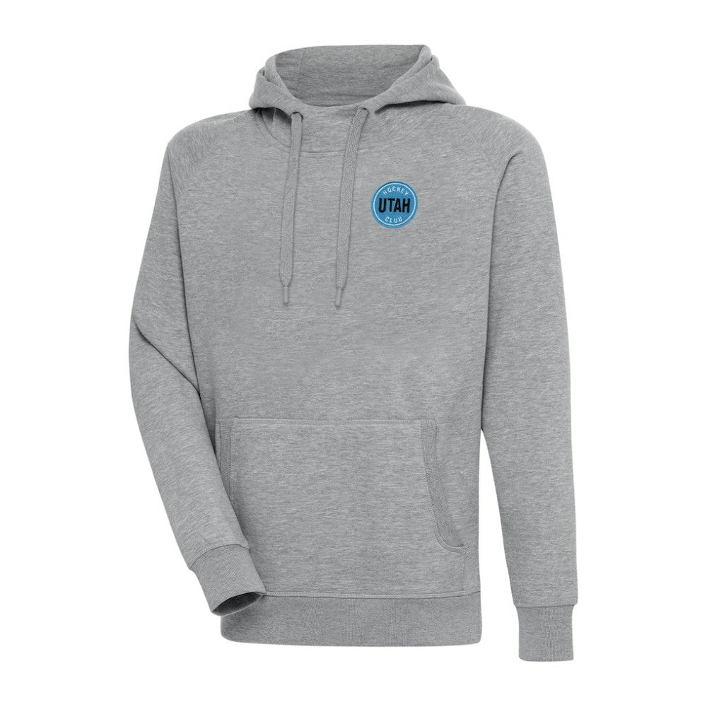 Utah Mammoth Antigua Victory Pullover Hoodie - Heather Gray | NHL Lifestyle