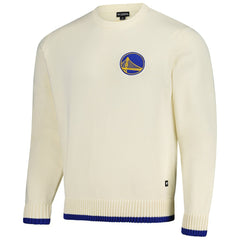 Golden State Warriors The Wild Collective Unisex Jacquard Knit Pullover Sweater Cream