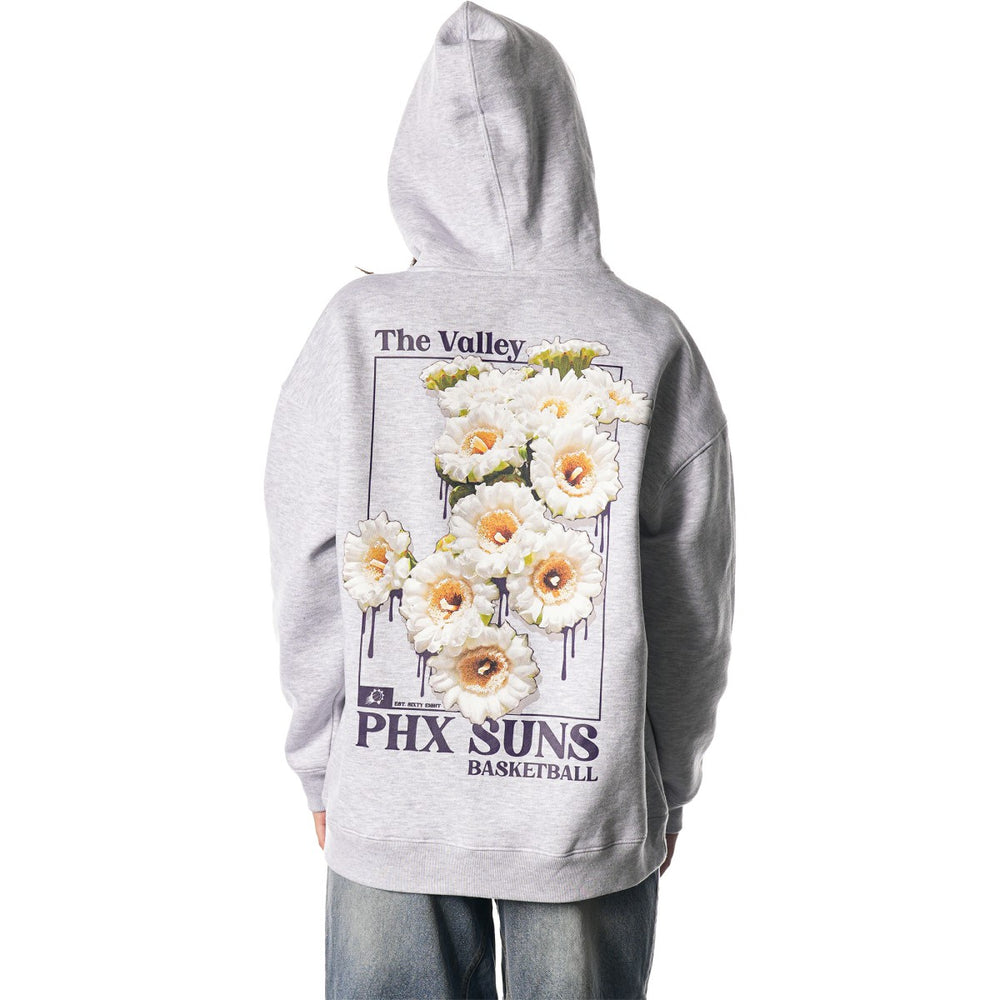 Phoenix Suns The Wild Collective Unisex Full-Zip Floral Hoodie Heather Gray