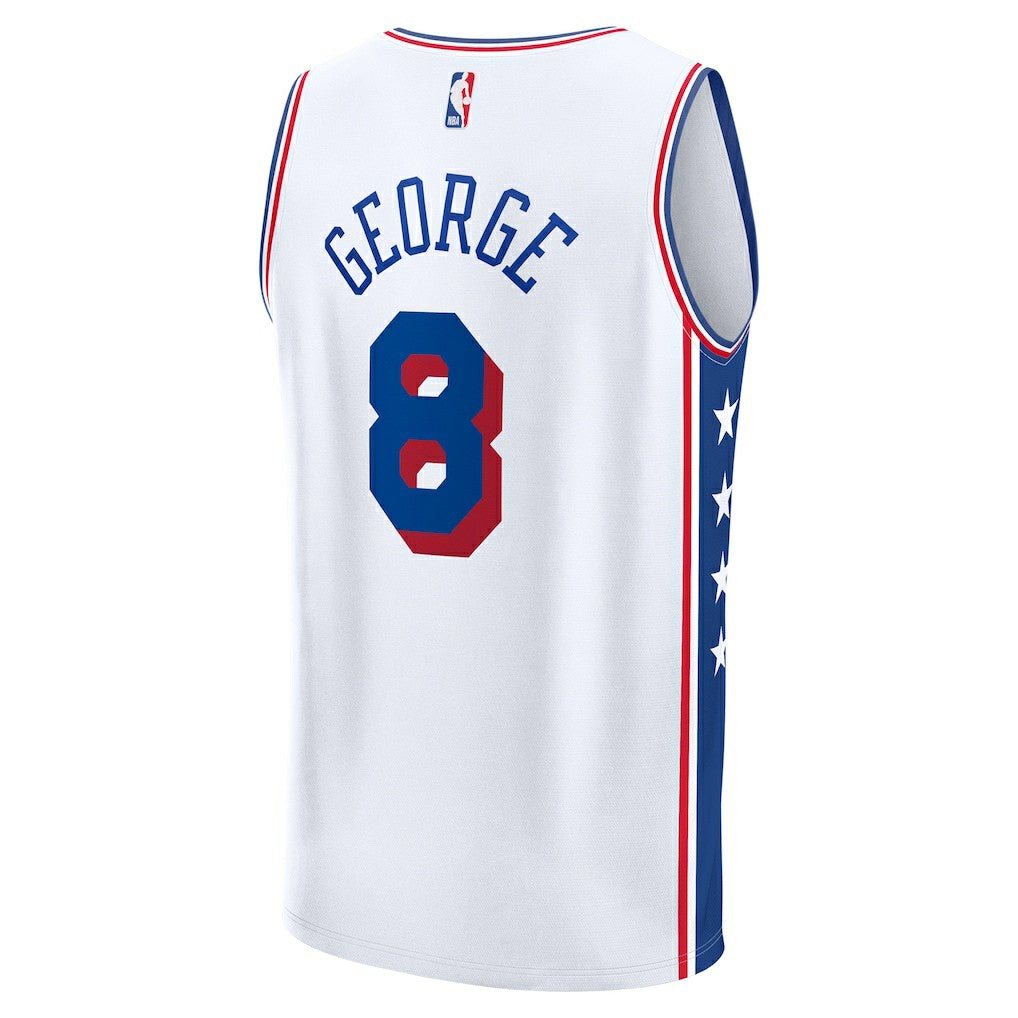 Fanatics Paul George Philadelphia 76ers Fast Break Replica Player Jersey Association Edition White